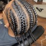 Men Cornrows W/ A Design