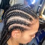 Feed-in braids (straight to the back)