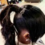 Sleek ponytail hair included