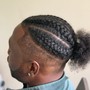 Men Cornrows W/ A Design