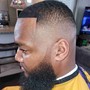 Beard cut with permanent color