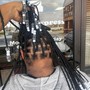 Medium knotless or box braids