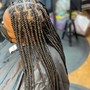 Medium knotless or box braids