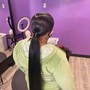 Sleek ponytail