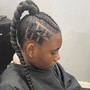 Kid's Braids/ cornrows with hair added