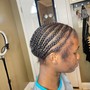 10-12 feedin/ cornrows (straight backs)