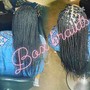 Scalp braids with extensions  straight to the back