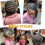 Kid's med Braids w/ natural hair