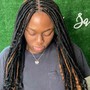 Small knotless Braids (mid back)