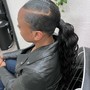 Pull back ponytail