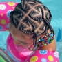 Cornrows on natural hair