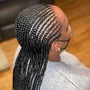 Small straight back braids