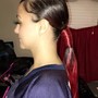 sleek ponytail