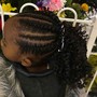 half UP half Down feed-in braids