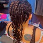 Provide curly hair for bohemian braids