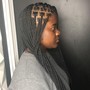 Feed-in braid style hair  with twists