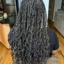 Small Goddess/ Boho  mid back knotless braids