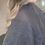 Full Balayage medium long hair with bleach