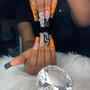 Medium long exotic freestyle (duck nails)