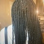 Feed ins (front) Box Braids (back)