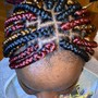 Cornrows with natural hair