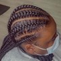 Top of the head single braids for men