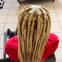 “Tribal” Braids (Rows and Box Braids)