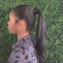 Ponytail Glue in Extensions using high grade synthetic hair.