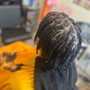 Micro Double Strand Starter Locs top (shaved sides)