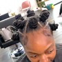 Bantu Knots on natural hair