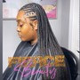 Waist length | two feed-in braids