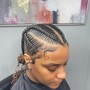 Cornrows w/ knotless in the back