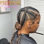 Cornrows w/ knotless in the back