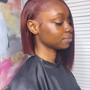 Bang cut and style (for sew-ins)