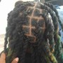 Loc Retwist: Shaved Sides- $80 Large $90 Medium $100 Small (extremely dense $30 upcharge) Shampoo included