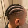 Cornrows/ braid down (shampoo included)