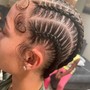 4 Stitch Braids in a Bun