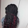 Large box braids mid back