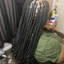 Medium knotless braids