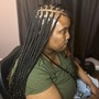 Medium knotless braids