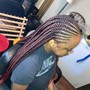 Large box braids mid back