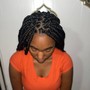 Twists with braiding hair