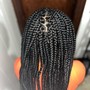 Knotless braids mid back length