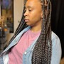 Half and half braids  medium size ( scalp braids with individual braids)