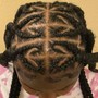 2 Cornrows/Feed in braids