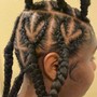 2 Cornrows/Feed in braids