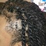 Loc Re-twist palm roll ( whole head)