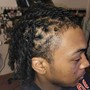 Loc Re-twist palm roll ( whole head)