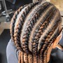 Wig protective cornrows