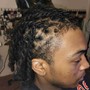 Loc Re-twist palm roll ( whole head)